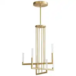 Walmart 3-24-40-Oxygen Lighting-Luster - 33 Inch 192W 6 LED Chandelier-Aged Brass Finish offer