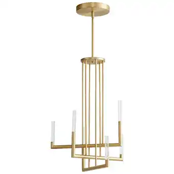 Walmart 3-24-40-Oxygen Lighting-Luster - 33 Inch 192W 6 LED Chandelier-Aged Brass Finish offer