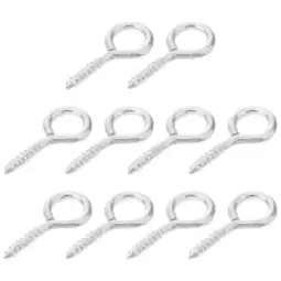 Walmart Koolleo 10pcs Anti-rust Self Tapping Eye Screw Hooks Eye Bolts Eye Hooks for Wood offer