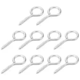 Walmart Koolleo 10pcs Anti-rust Self Tapping Eye Screw Hooks Eye Bolts Eye Hooks for Wood offer