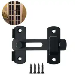 Walmart Matte Black Stainless Steel Gate Latches Flip Latch Safety Door Bolt Latch Lock offer