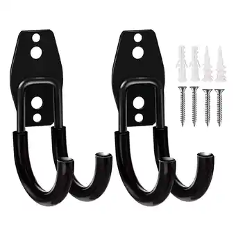 Walmart Top Sales 2 Pack Garage Hooks Heavy Duty Wall Mount Organizer Utility with Anti-Slip Coating J offer