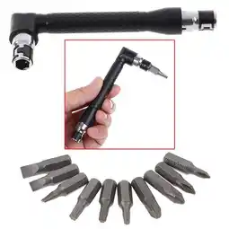 Walmart YOLOKE 10-in-1 L-Shaped Angle Head Socket Screwdriver Wrench with Steel Torx and Flat Bits offer