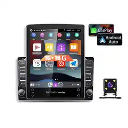 Walmart iSpchen 9.7 Inch Touchscreen Carplay Car Stereo Radio GPS Navi Radio Player Wifi Camera 1+16G,Black offer