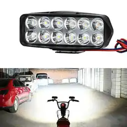 Walmart Motorcycle Atv Spotlight 12 Bead Rearview Mirror Led Light Reflector Lamp 36W offer