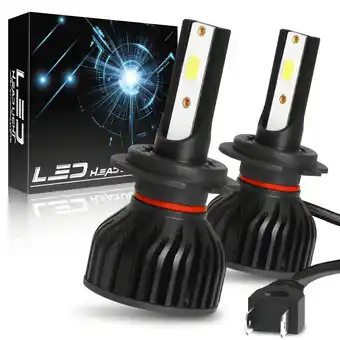 Walmart 2x H7 LED Headlights Bulb high Low Beam 6000K Bright White for Hyundai Sonata 2011 2012 2013 offer