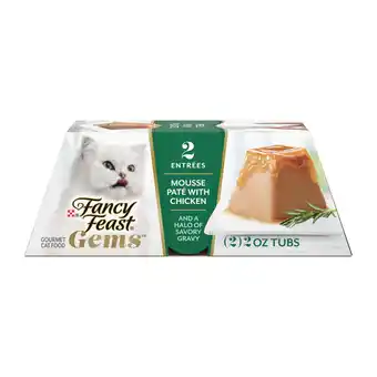 Walmart Purina Fancy Feast Gems Mousse Pate Kitten Food, Wet Cat Food, Chicken & Gravy, (2) 2 oz tubs offer