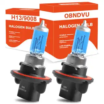 Walmart For Ford Flex 2009-2018 Pair Halogen Headlight Bulbs High/Low Beam 4200K-H13/9008 offer