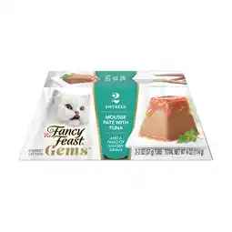 Walmart Purina Fancy Feast Gems Mousse Pate Kitten Food, Wet Cat Food, Tuna & Gravy, (2) 2 oz tubs offer