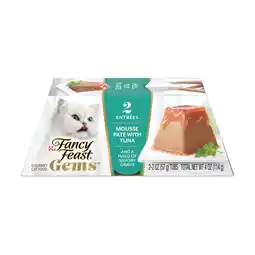 Walmart Purina Fancy Feast Gems Mousse Pate Kitten Food, Wet Cat Food, Tuna & Gravy, (2) 2 oz tubs offer