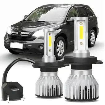 Walmart For Honda CRV CR-V 2007-2014 LED Headlight High/Low Beam Bulbs 6000K White Combo 2pcs offer