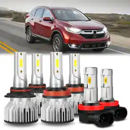 Walmart For Honda CR-V CRV 2015 2016 2017 2018 2019 2020 LED Headlight Hi-Low Fog Light Bulbs 6pcs offer