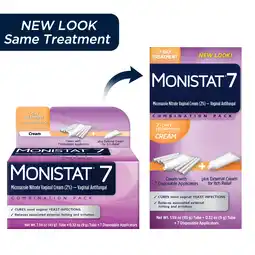 Walmart Monistat 7 Day Yeast Infection Treatment, 7 Disposable Miconazole Cream Tubes & External Itch Cream offer