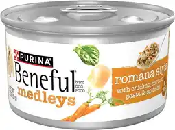 Walmart Purina Beneful Wet Dog Food, Medleys Romana Style with Chicken in Sauce - (Pack of 12) 3 oz. Cans offer