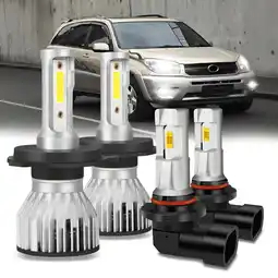 Walmart For Toyota RAV4 2001 2002 2003 2004 2005 Headlight (Hi-Lo Dual Beam)+ Fog Light Bulbs 4pcs offer