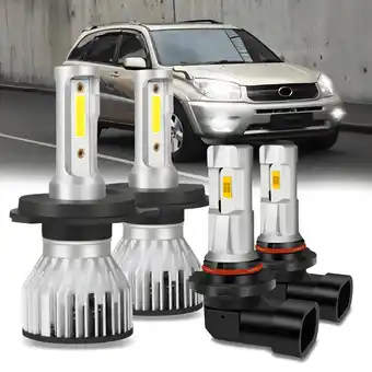 Walmart For Toyota RAV4 2001 2002 2003 2004 2005 Headlight (Hi-Lo Dual Beam)+ Fog Light Bulbs 4pcs offer