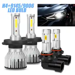 Walmart WVKVII For Toyota RAV4 2001-2005 4x H4 9003 LED Headlight 9006 Fog Light Bulbs Kit 36W 3600LM 6000K offer