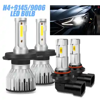 Walmart WVKVII For Toyota RAV4 2001-2005 4x H4 9003 LED Headlight 9006 Fog Light Bulbs Kit 36W 3600LM 6000K offer