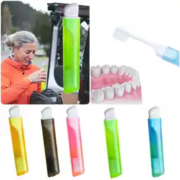 Walmart Linjieee Mini Folding Toothbrush 1 Adult Rainbow Portable Compact Cute Travel $5 under offer