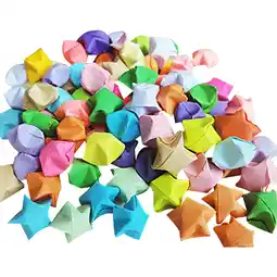 Walmart TFYZYY 100-Pack DIY Origami Lucky Stars, Finished Paper Crafts for Christmas Gifts and Decorations offer