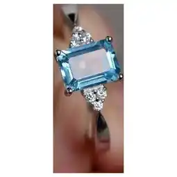 Walmart Women's 925 Sterling Silver Mystic Rainbow Topaz Engagement Wedding Band Rings offer