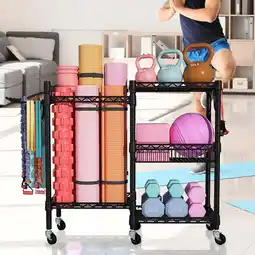 Walmart Gomok Yoga Equipment Storage Rack, Organizer for Mats, Blocks, Straps offer