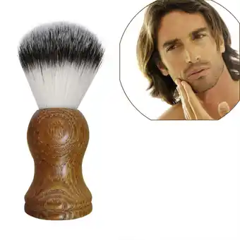 Walmart Shave Shave Brush Hair Shaving Wood Barber Pure Handle Brush offer