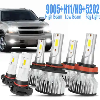 Walmart Combo LED Headlight Fog Light Bulb Kit for 2007-2014 Chevy Tahoe 2008 2009 2010 2011 2012 2013 6pcs offer