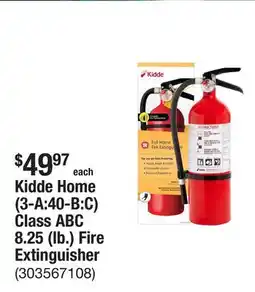 The Home Depot Kidde Home (3-A:40-B:C) Class ABC 8.25 (lb.) Fire Extinguisher offer