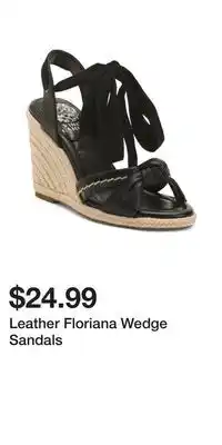 TJ Maxx Leather Floriana Wedge Sandals offer