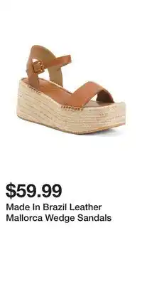 TJ Maxx Made In Brazil Leather Mallorca Wedge Sandals offer