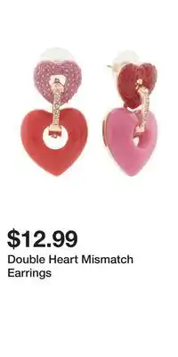 TJ Maxx Double Heart Mismatch Earrings offer