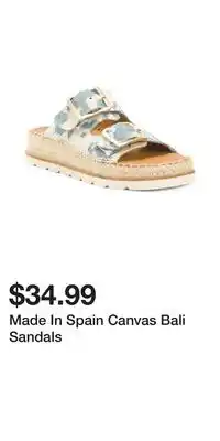 TJ Maxx Made In Spain Canvas Bali Sandals offer