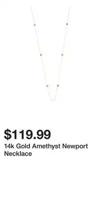 TJ Maxx 14k Gold Amethyst Newport Necklace offer