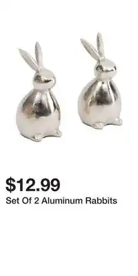 TJ Maxx Set Of 2 Aluminum Rabbits offer