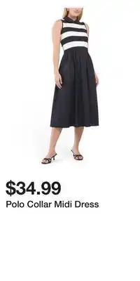 TJ Maxx Polo Collar Midi Dress offer