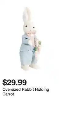 TJ Maxx Oversized Rabbit Holding Carrot offer