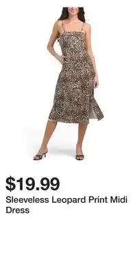 TJ Maxx Sleeveless Leopard Print Midi Dress offer