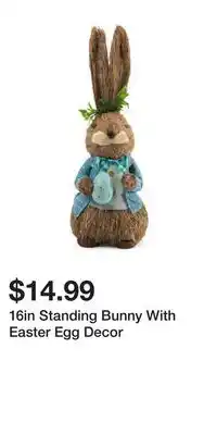 TJ Maxx 16in Standing Bunny With Easter Egg Decor offer