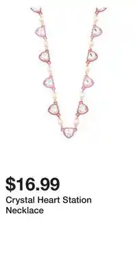 TJ Maxx Crystal Heart Station Necklace offer