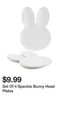 TJ Maxx Set Of 4 Speckle Bunny Head Plates offer