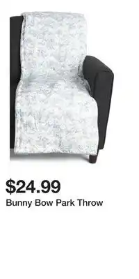 TJ Maxx Bunny Bow Park Throw offer