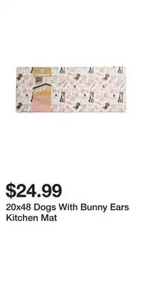 TJ Maxx 20x48 Dogs With Bunny Ears Kitchen Mat offer