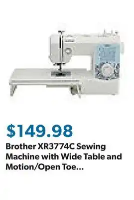 Sam's Club Brother XR3774C Sewing Machine with Wide Table and Motion/Open Toe Quilting Foot offer