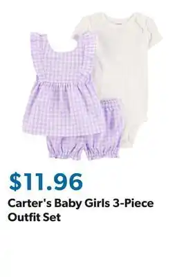 Sam's Club Carter's Baby Girls 3-Piece Outfit Set offer