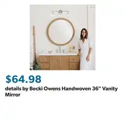 Sam's Club details by Becki Owens Handwoven 36 Vanity Mirror offer