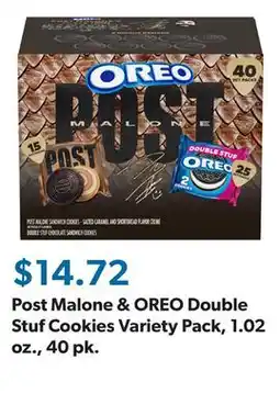 Sam's Club Post Malone & OREO Double Stuf Cookies Variety Pack, 1.02 oz., 40 pk offer