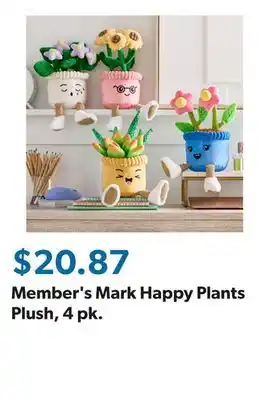 Sam's Club Member's Mark Happy Plants Plush, 4 pk offer