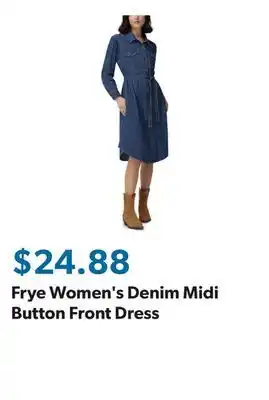 Sam's Club Frye Women's Denim Midi Button Front Dress offer