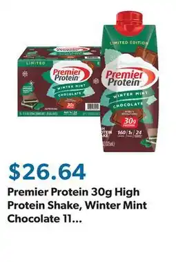 Sam's Club Premier Protein 30g High Protein Shake, Winter Mint Chocolate 11 fl. oz., 15 pk offer